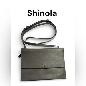 Shinola Detroit Grey Accordion Crossbody